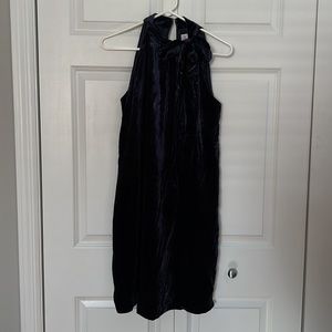 Janie and Jack Navy Crushed Velvet Dress Christmas Holiday party church